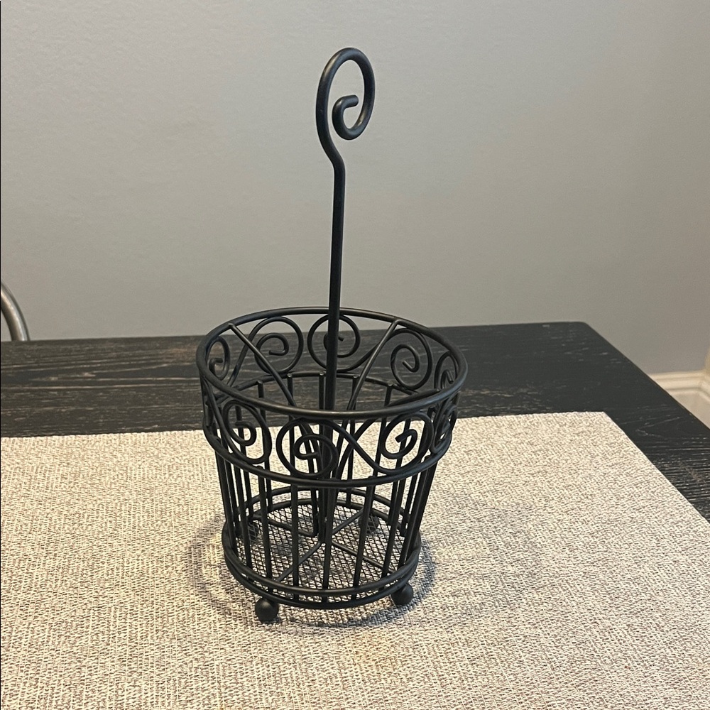 Chic Black Metal Utensils holder
